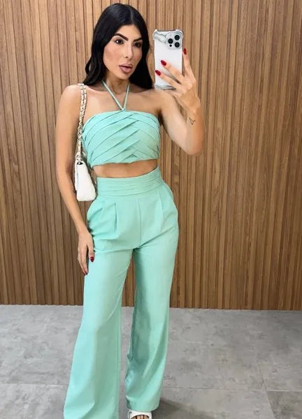 Conjunto Agatha Linho - Verde
