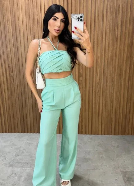 Conjunto Agatha Linho - Verde