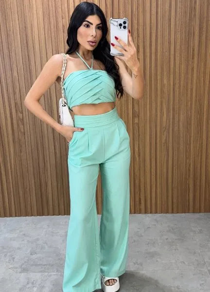 Conjunto Agatha Linho - Verde