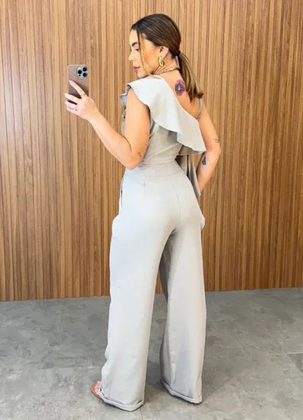 Conjunto Luiza Assimétrico - Cinza