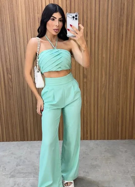 Conjunto Agatha Linho - Verde
