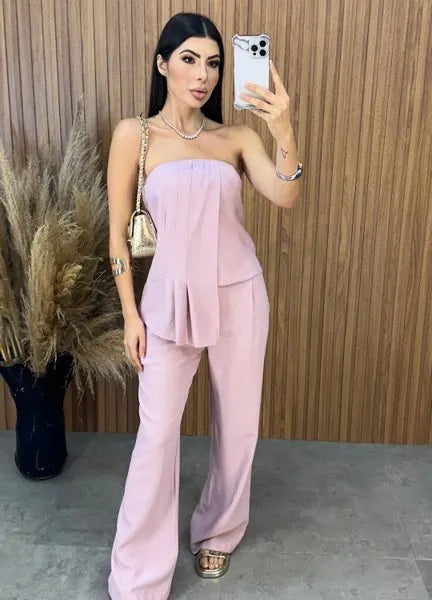 Conjunto Amabel - Rosa Chá