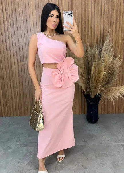 Conjunto Aila Flower - Rosa