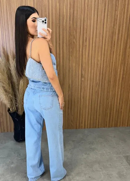 Blusa Jeans Camila - Lavagem Clara
