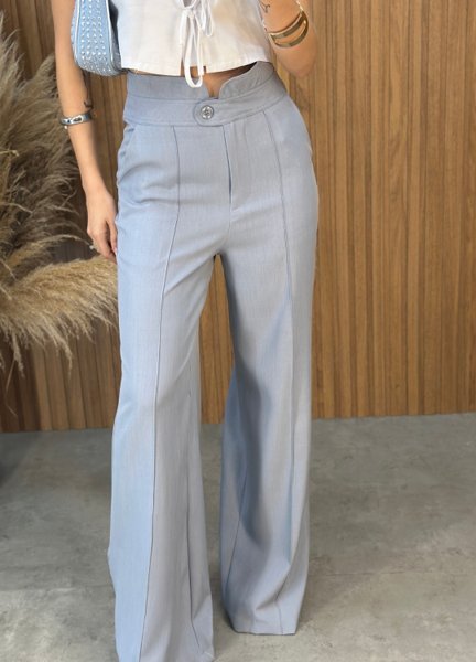 Calça Pantalona Amabel - Cinza
