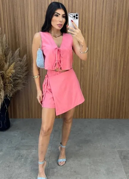 Conjunto Aila Laço - Rosa