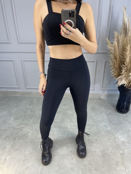 Calça Montaria Flanelada – Preta