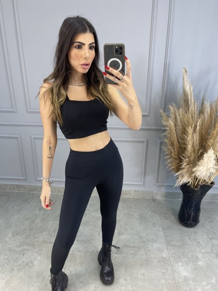 Calça Montaria Flanelada – Preta