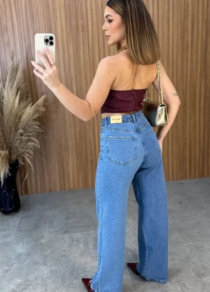 Top Dandara Couro Eco - Cherry