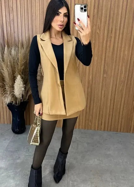 Conjunto lã Amsterdã - Nude