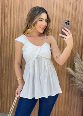 Blusa Madame Linho - Branca