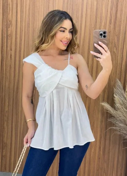 Blusa Madame Linho - Branca