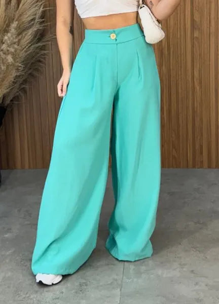 Calça Pantalona Jurerê - Verde Agua