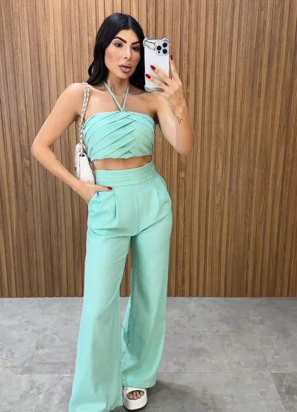Conjunto Agatha Linho - Verde