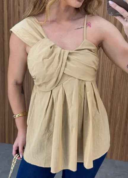 Blusa Madame Linho - Nude