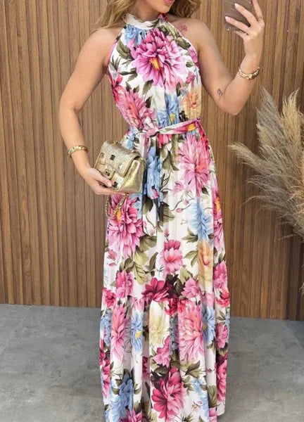 Vestido Noronha Floral - Rosa