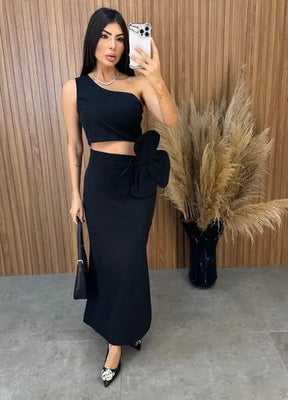 Conjunto Aila Flower - Preto