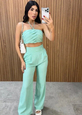 Conjunto Agatha Linho - Verde