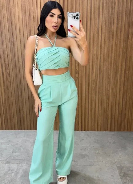 Conjunto Agatha Linho - Verde