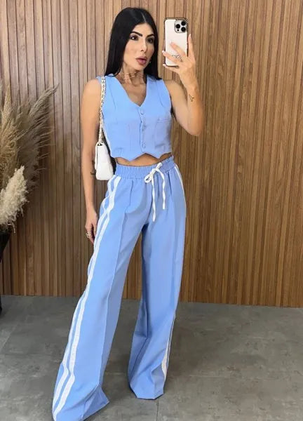 Conjunto Anitta Alfaiataria - Azul