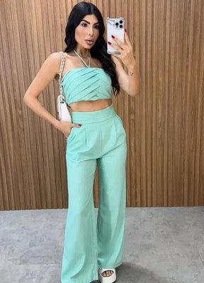 Conjunto Agatha Linho - Verde