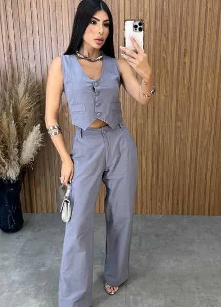 Conjunto Capri - Cinza