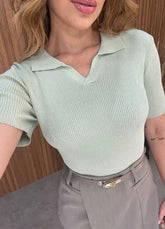 Blusa Débora Tricot - Verde Menta