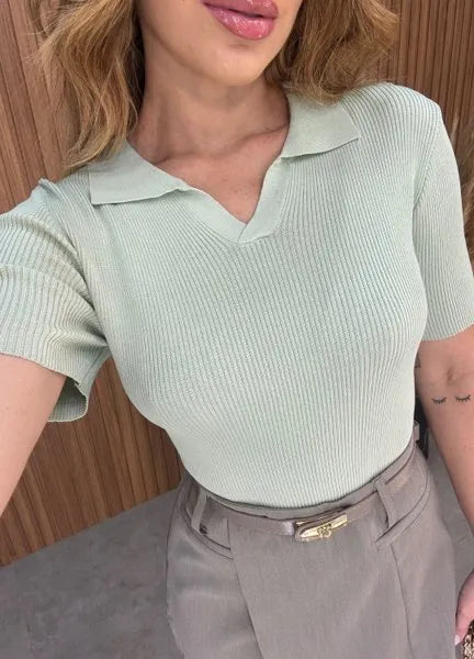 Blusa Débora Tricot - Verde Menta