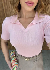 Blusa Débora Tricot - Rosa