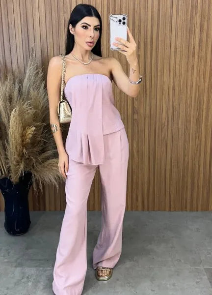 Conjunto Amabel - Rosa Chá