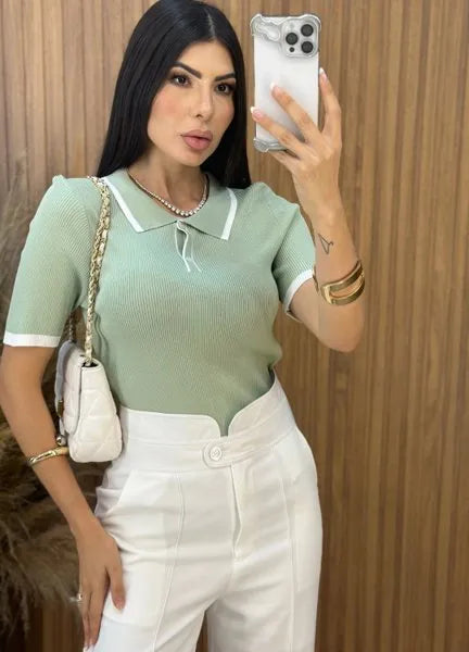 Blusa Tricot Elise - Verde