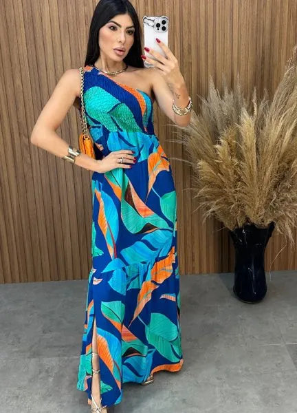 Vestido Maragogi Nula Manga - Verde Água