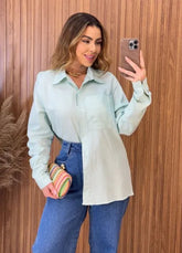 Camisa Linho Mavie - Verde