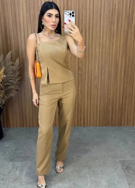 Conjunto Charlotte Alfaiataria - Nude