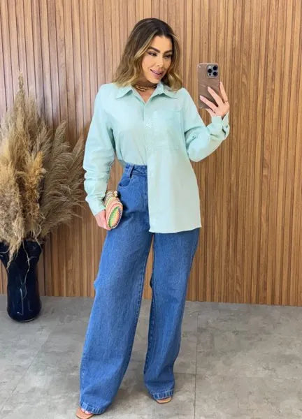 Camisa Linho Mavie - Verde