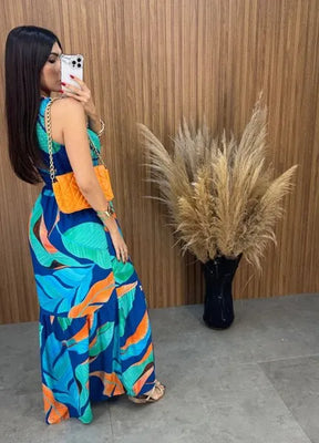 Vestido Maragogi Nula Manga - Verde Água