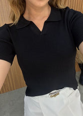 Blusa Débora Tricot - Preta