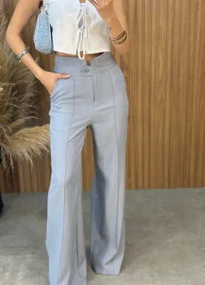 Calça Pantalona Amabel - Cinza