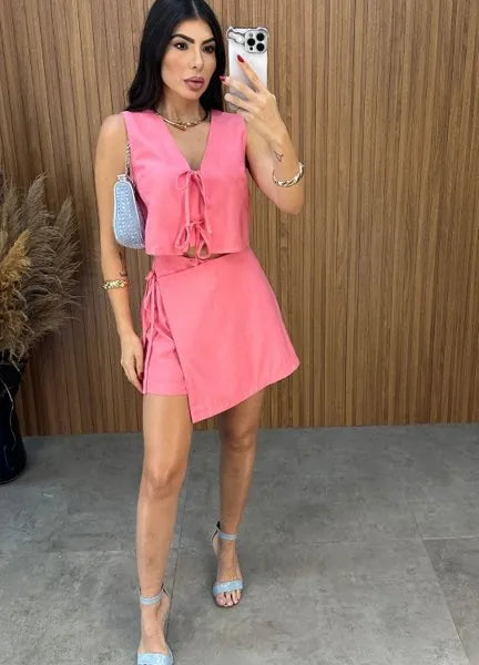 Conjunto Aila Laço - Rosa