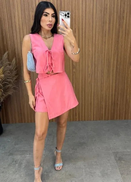 Conjunto Aila Laço - Rosa