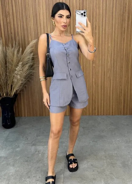 Conjunto Babi - Cinza