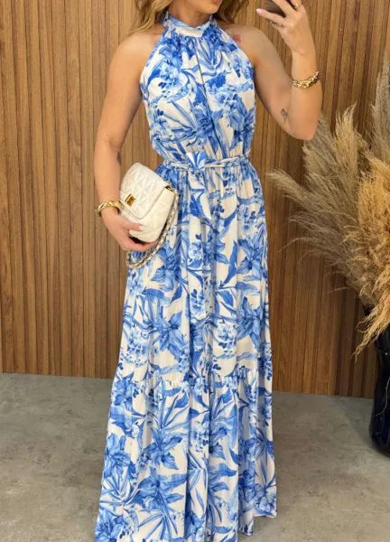 Vestido Noronha Floral - Azul