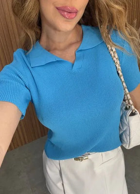 Blusa Débora Tricot - Azul