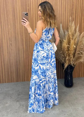 Vestido Noronha Floral - Azul