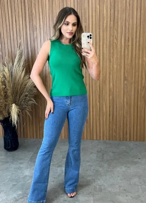 Blusa Regata Jaque Tricot - Verde