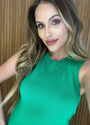 Blusa Regata Jaque Tricot - Verde