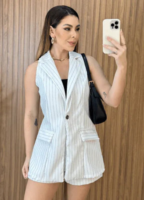 Conjunto Ligia Risca De Giz C/Cinto - Off