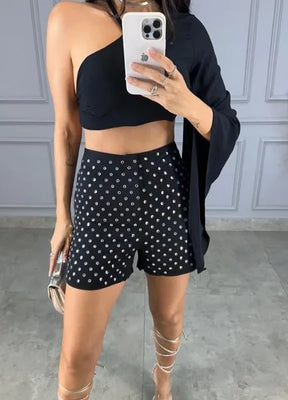 Short Pedras Fashionista - Preto